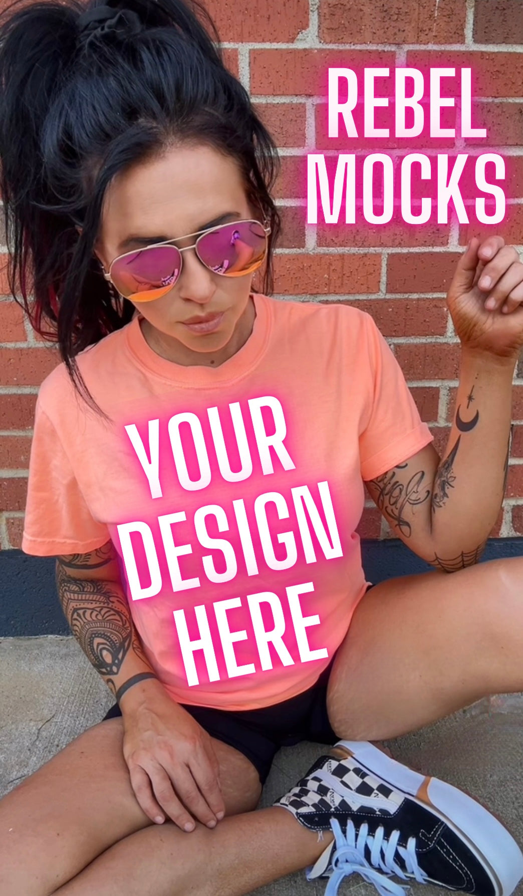 Comfort Colors Cantaloupe Model Mock Up TRENDING