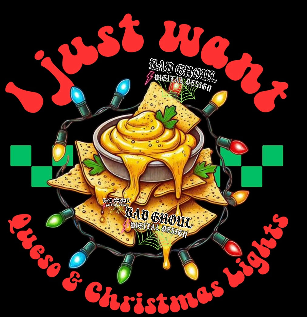 Queso & Christmas Lights PNG Download