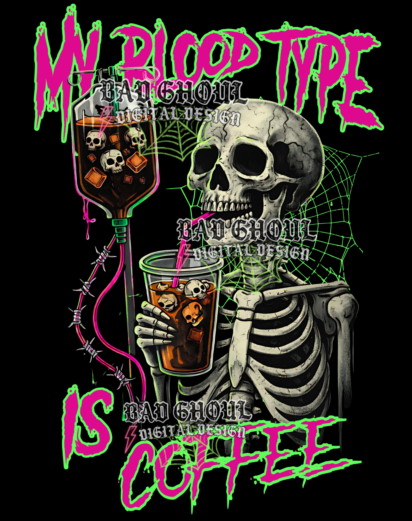 My blood type is coffee | PNG DOWNLOAD