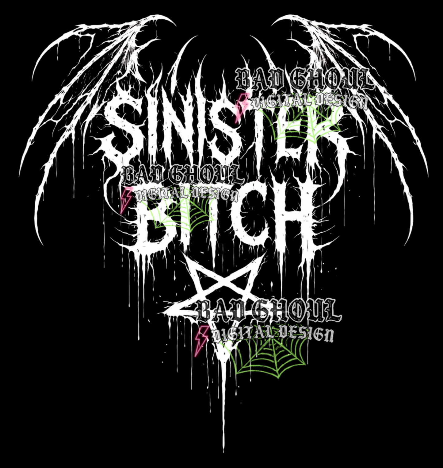 Sinister Bitch | PNG DOWNLOAD BLACK FAB ONLY