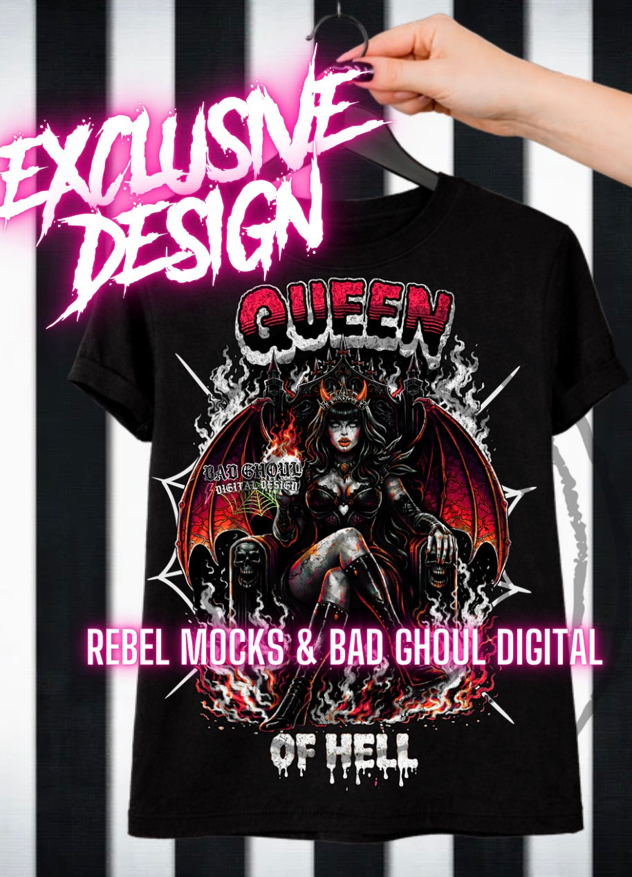 Exclusive|Queen Of Hell | Black Fab Only PNG DOWNLOAD