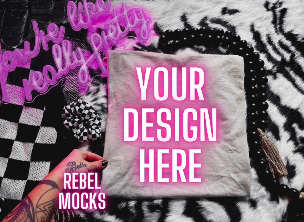 Sand Flat Lay Mock Up Trendy Edgy Vibes 7 Mocks