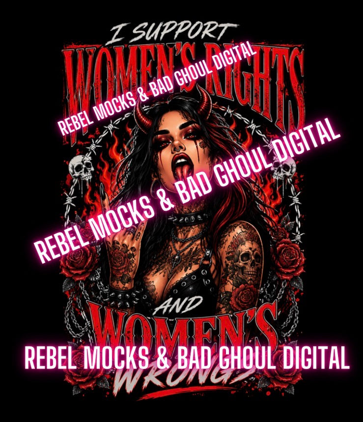 I support Women’s Rights | PNG DOWNLOAD BLACK FAB ONLY