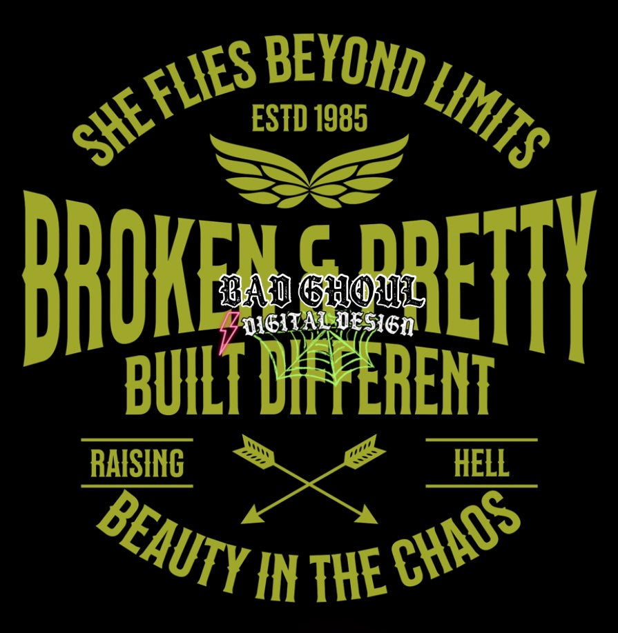 Broken and Pretty PNG Digital Download 3 Files