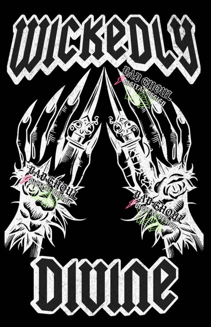 Wickedly Divine PNG Download BLACK Fabric Only