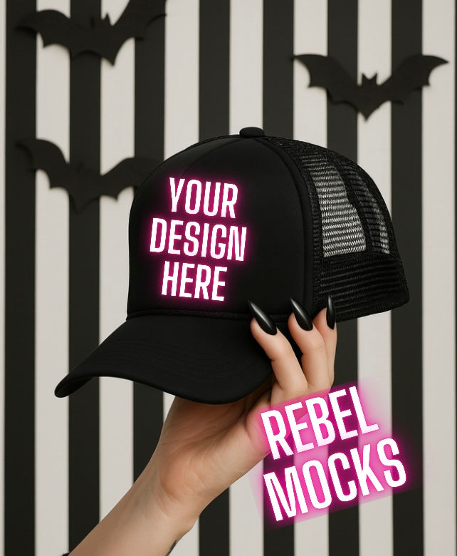 Black Hat Edgy Alternative Mock Up
