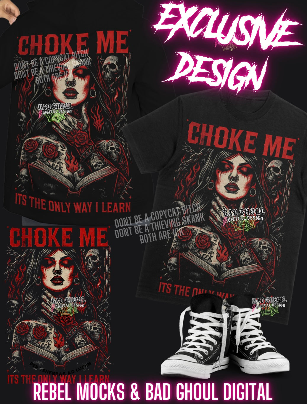 EXCLUSIVE Choke Me- Black Fabric Only PNG Download
