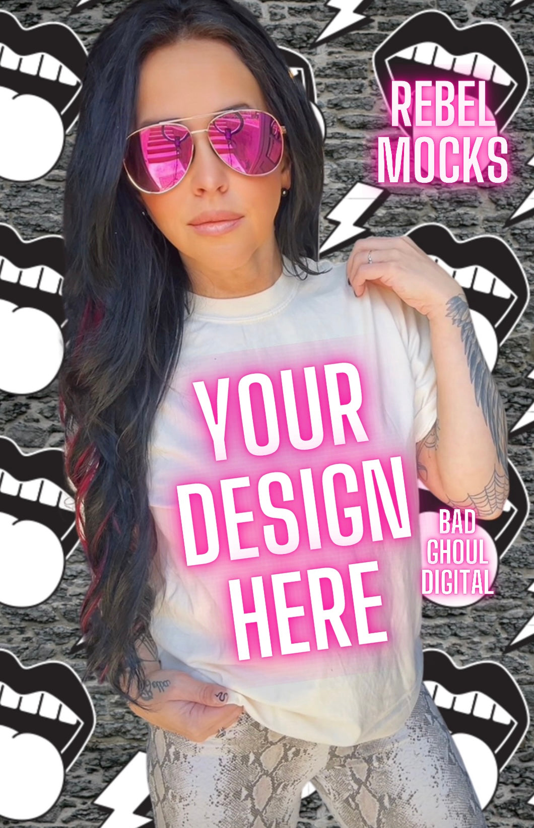 Alt Vibes Ivory Tee Model Mock Up TRENDING