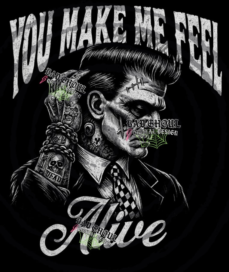 You Make Me Feel PNG DOWNLOAD black fabric only