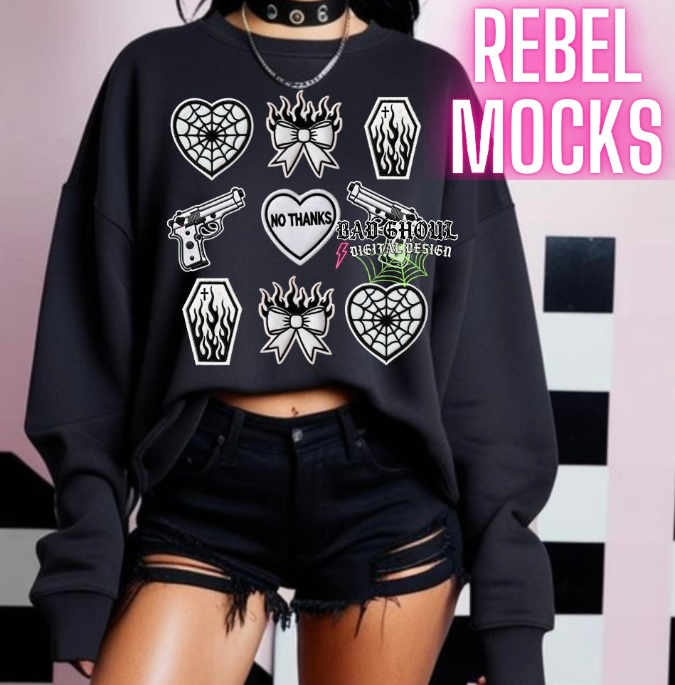 Faux Patch Edgy Collage PNG Download