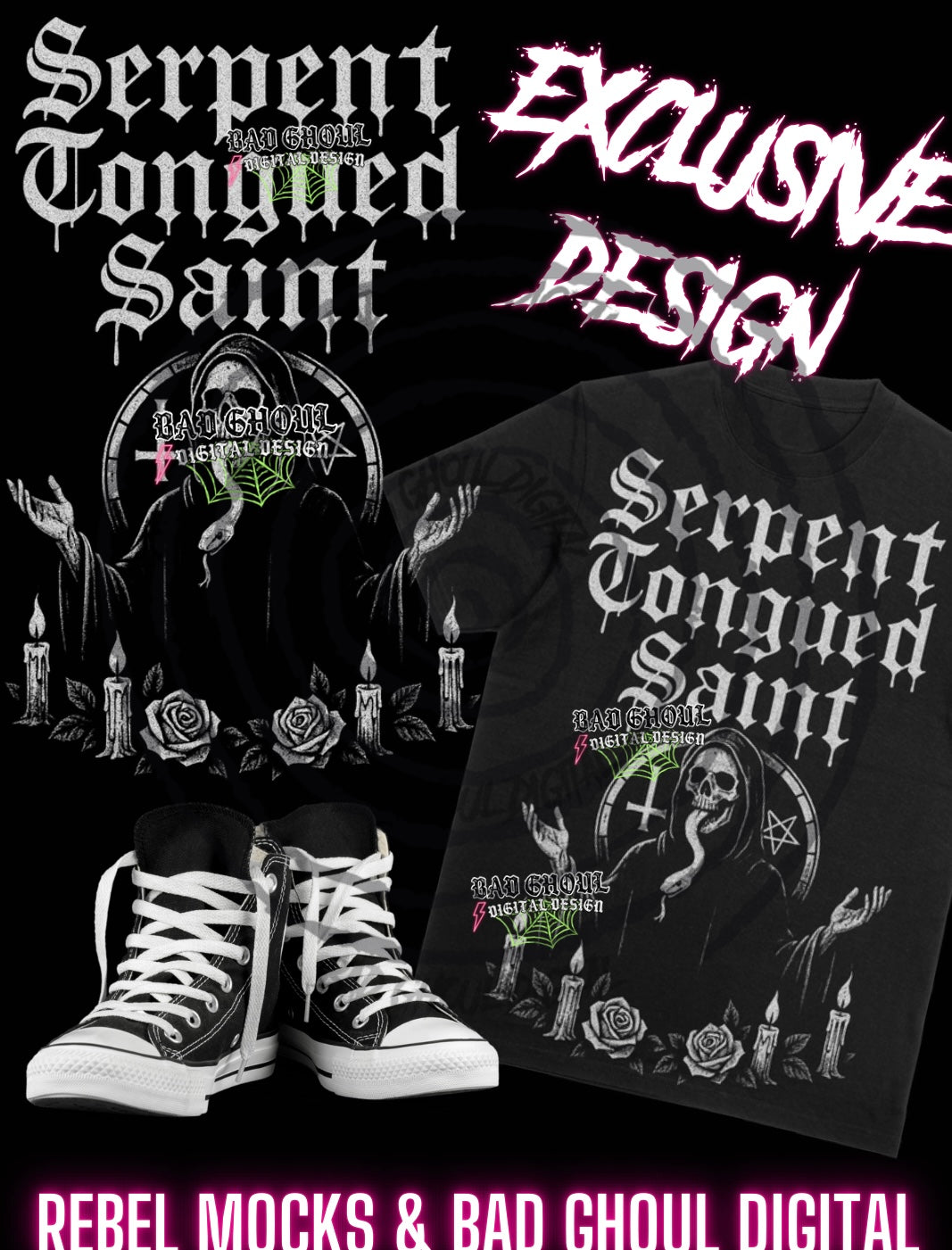 EXCLUSIVE Serpent Tongued Saint PNG DOWNLOAD