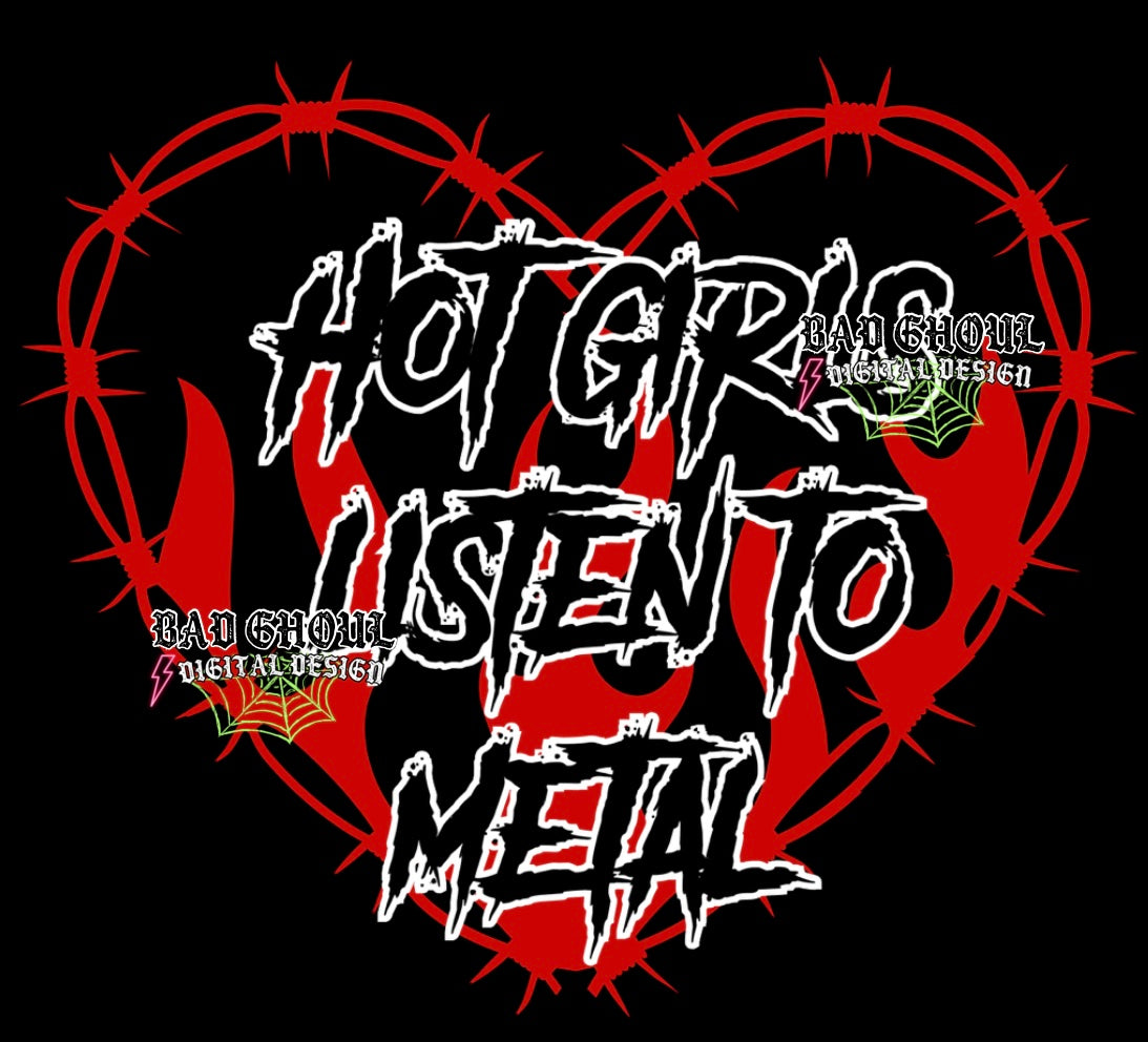 Hot Girls Listen To Metal PNG Download