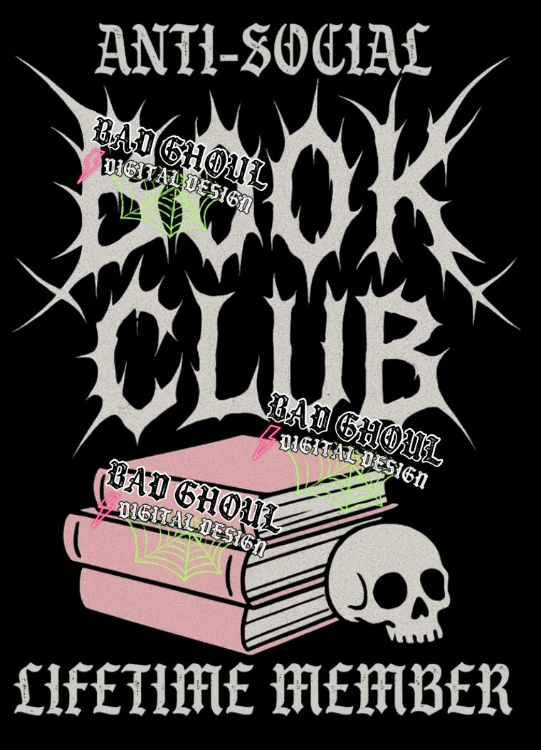 Anti Social Book Club PNG DOWNLOAD Black Fab Only