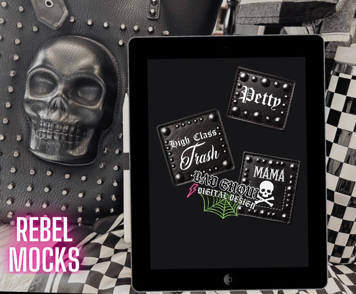 Faux leather patch bundle PNG Download