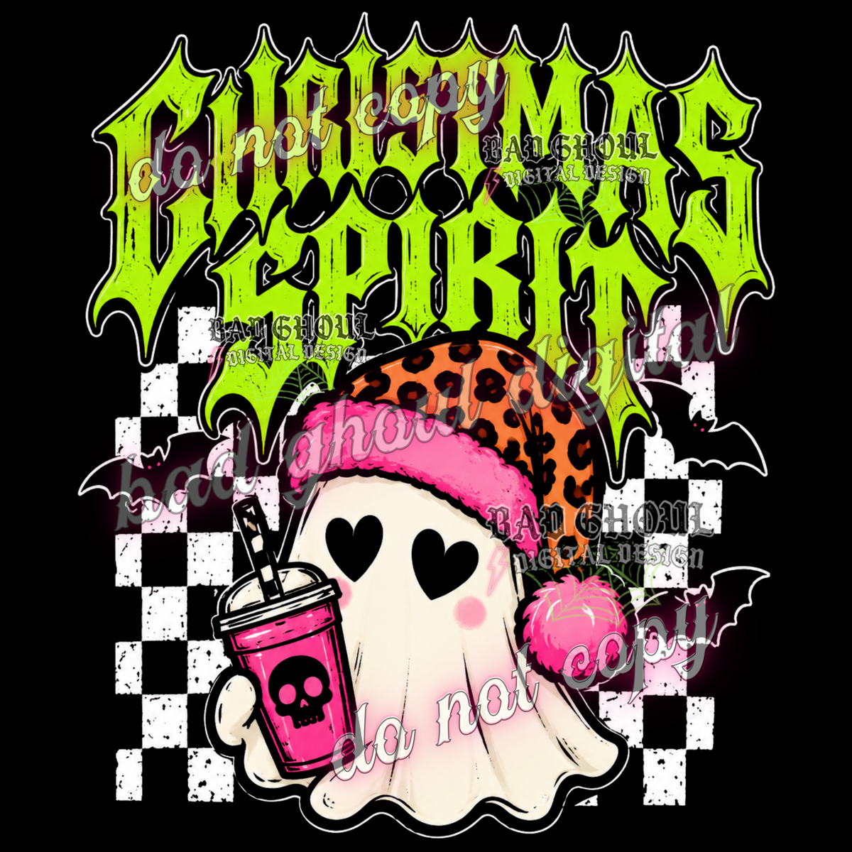 Christmas Spirits I PNG DOWNLOAD BLACK FAB ONLY