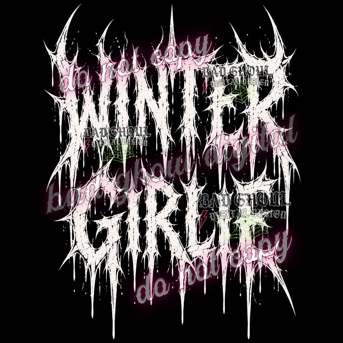 Winter Girlie | PNG DOWNLOAD BLACK FAB ONLY