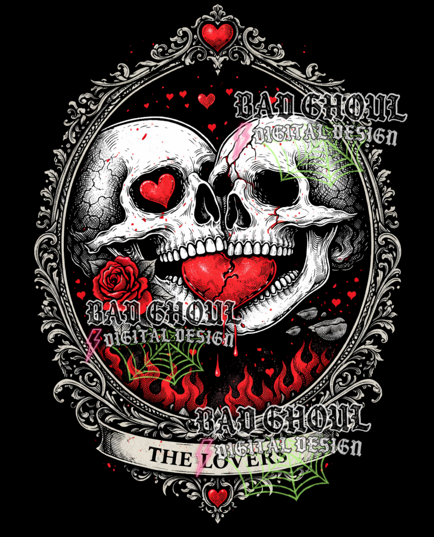 The Lovers - Gothic frame | PNG DOWNLOAD BLACK FAB ONLY