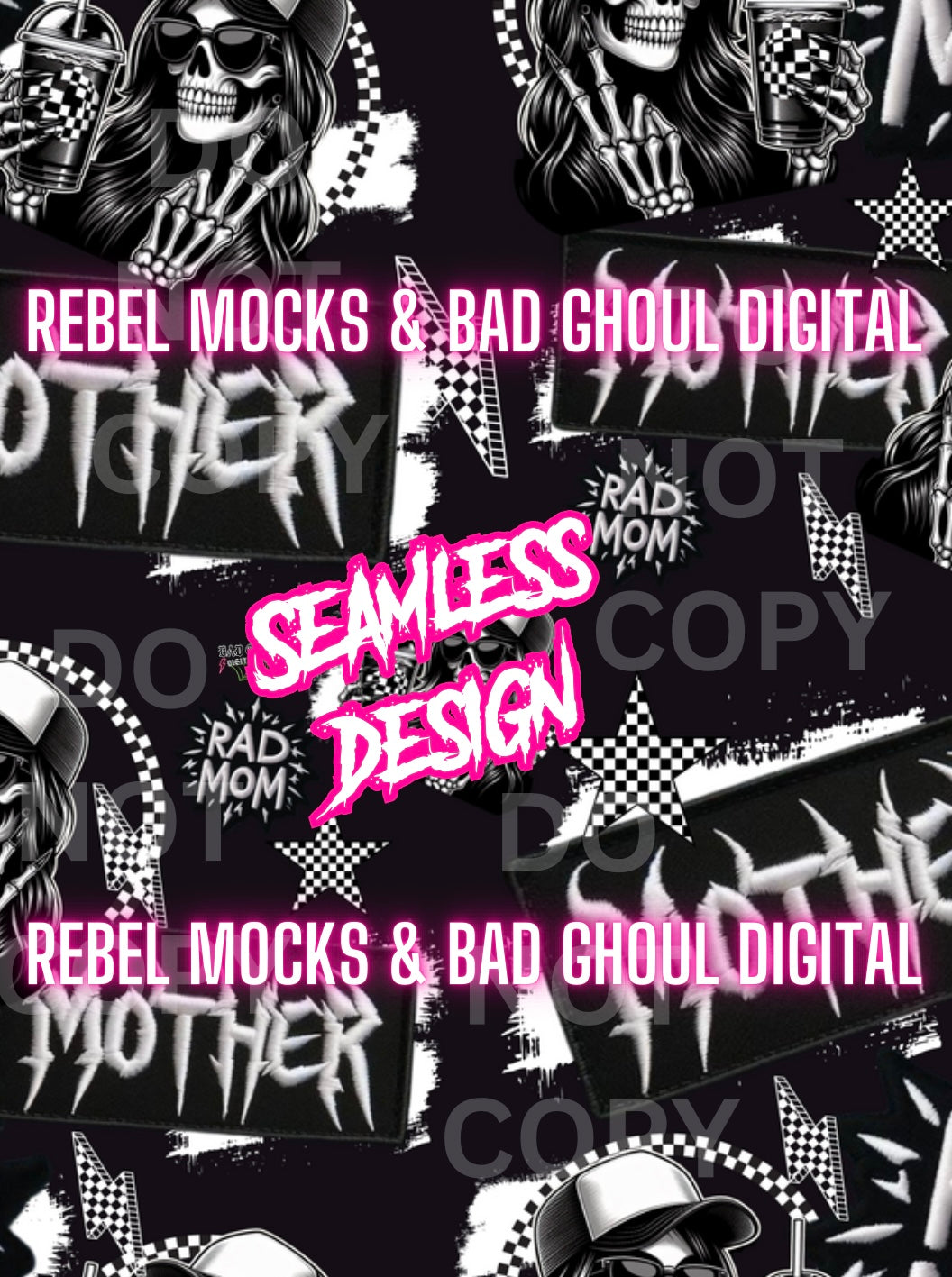 Mother Rad Seamless PNG Download