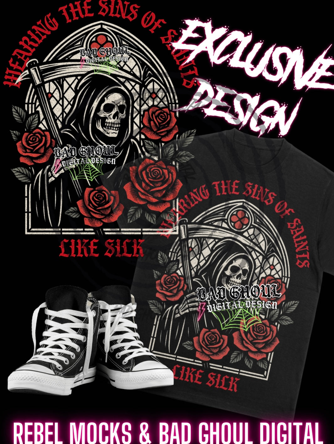 EXCLUSIVE Wearing The Sins Of Saints Like Silk- Black Only PNG Download