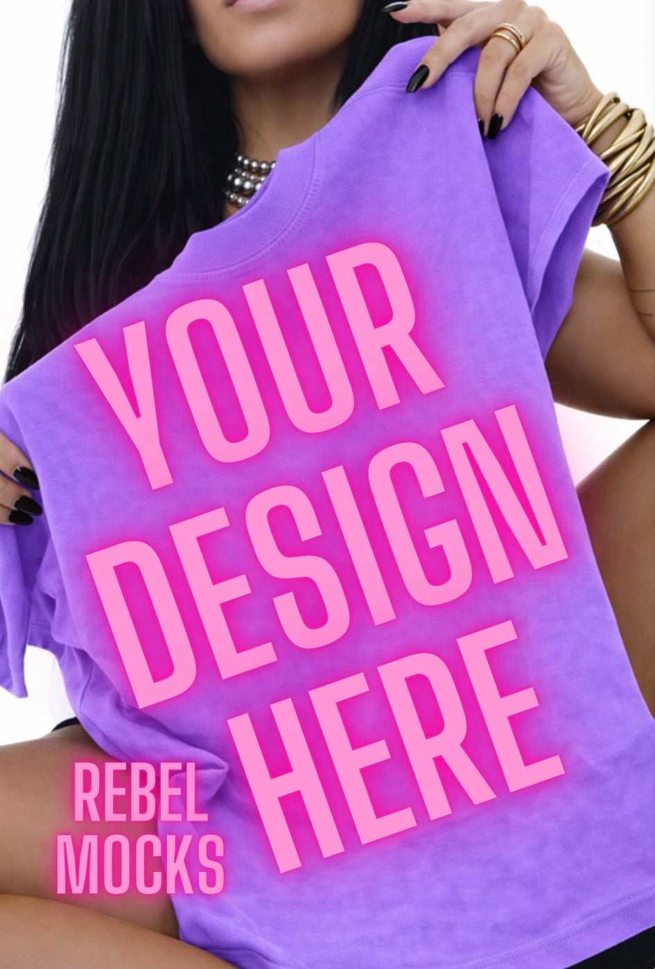 Comfort Colors Neon Violet| Edgy Alternative Mock Up