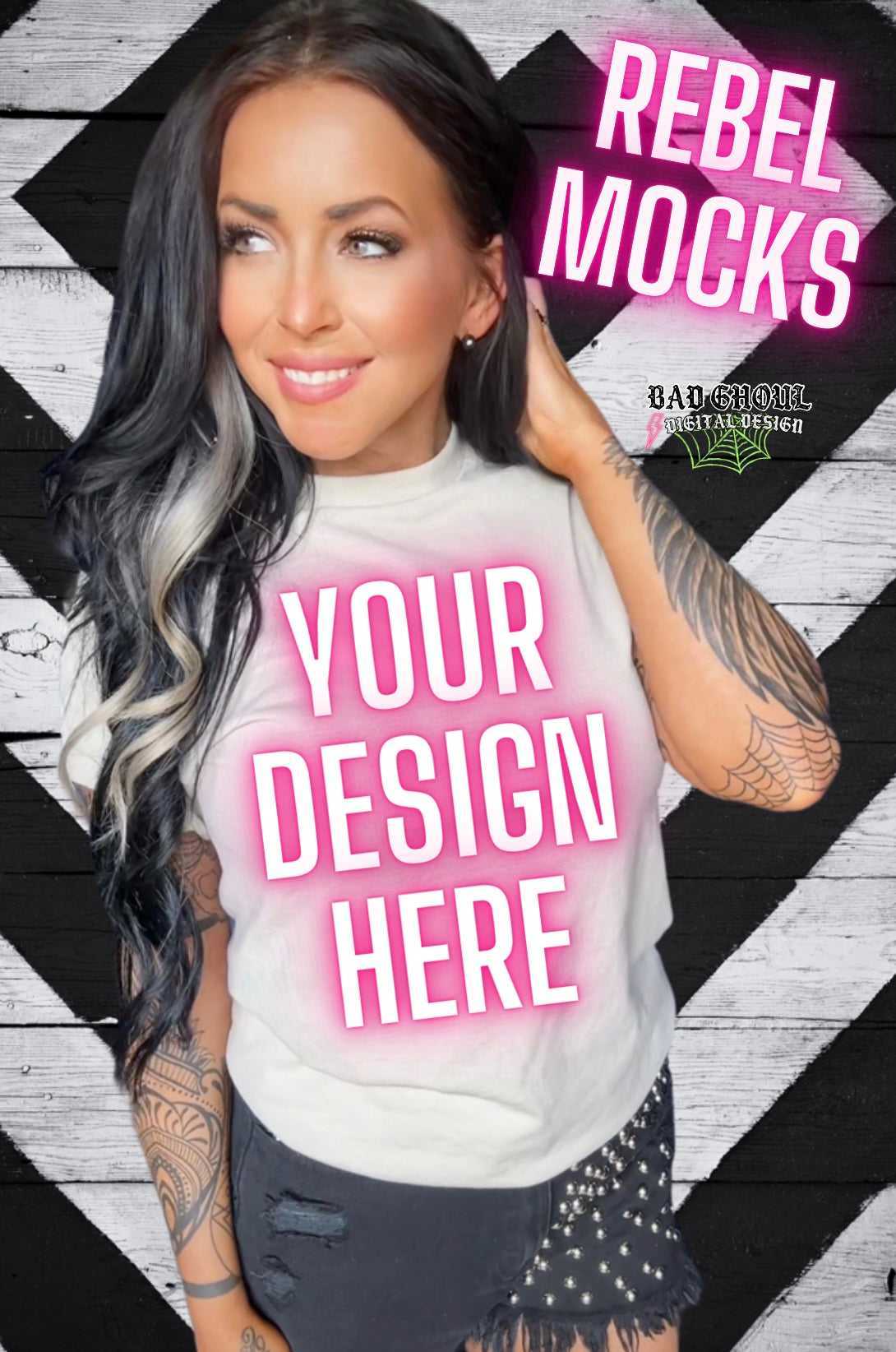 Sand Gildan IRL Model Mock Up TRENDING