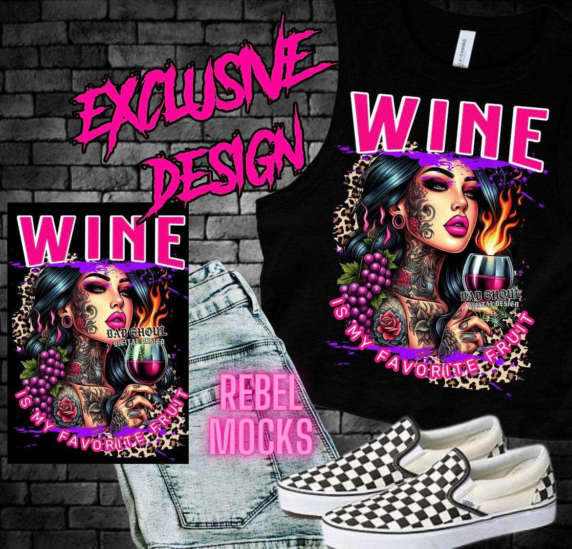 EXCLUSIVE Wine Is My Fav PNG Download