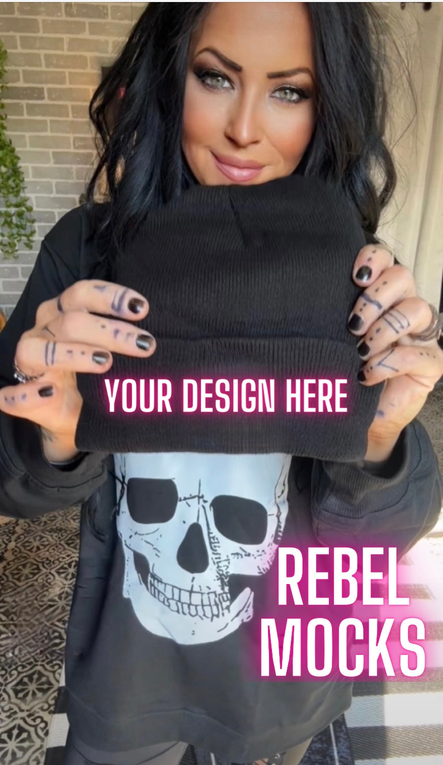 Black Beanie Mock UP