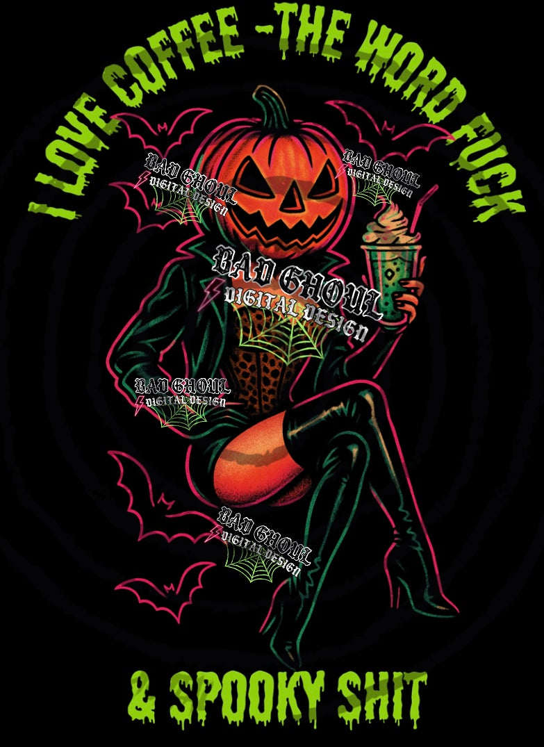 I Love Coffee Black Fabric PNG DOWNLOAD