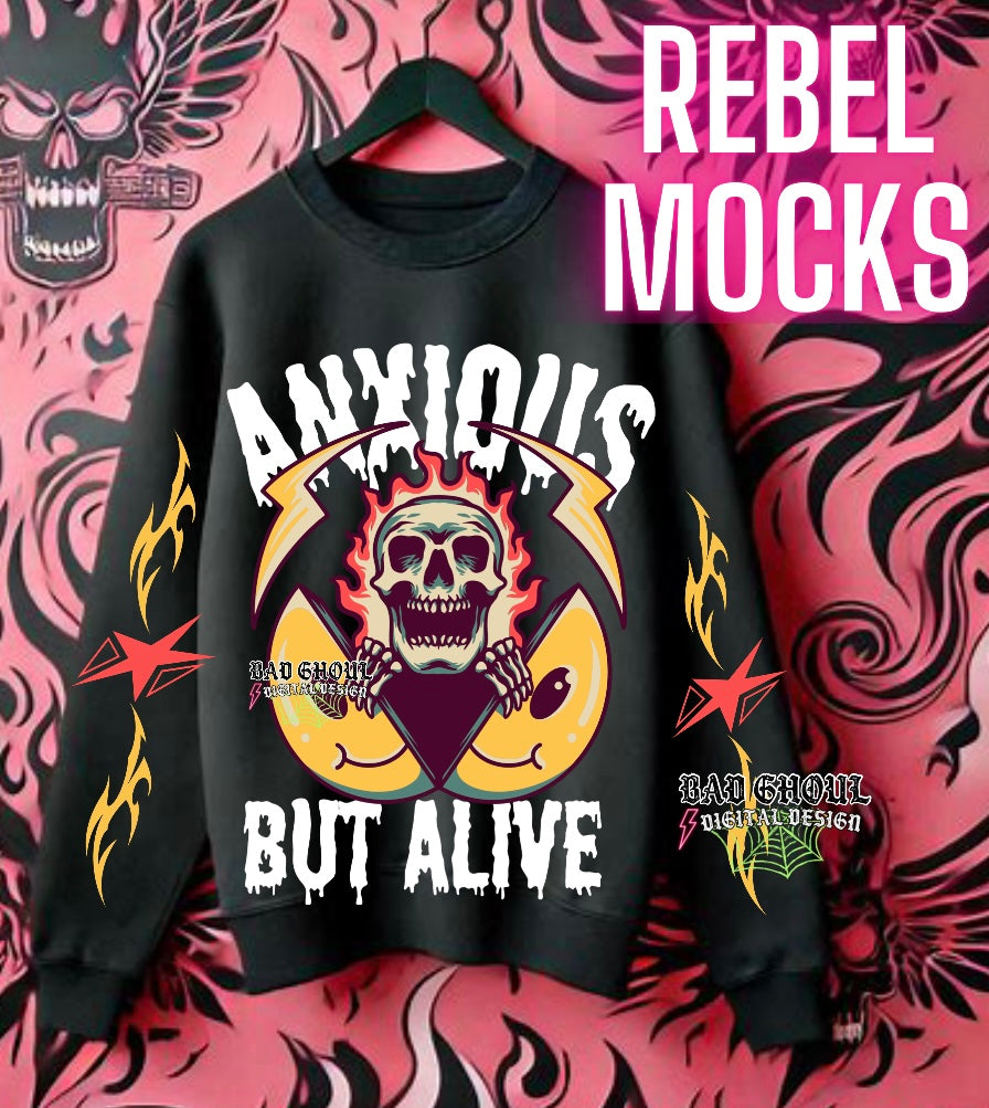 Anxious But Alive + Sleeve PNG Download