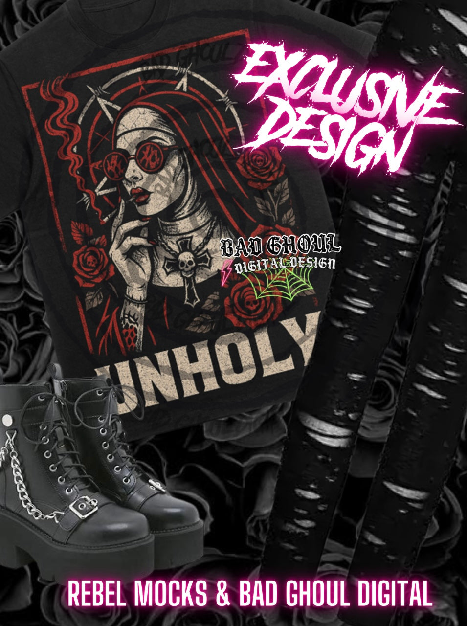 Exclusive UNHOLY PNG DOWNLOAD Black Fab Only