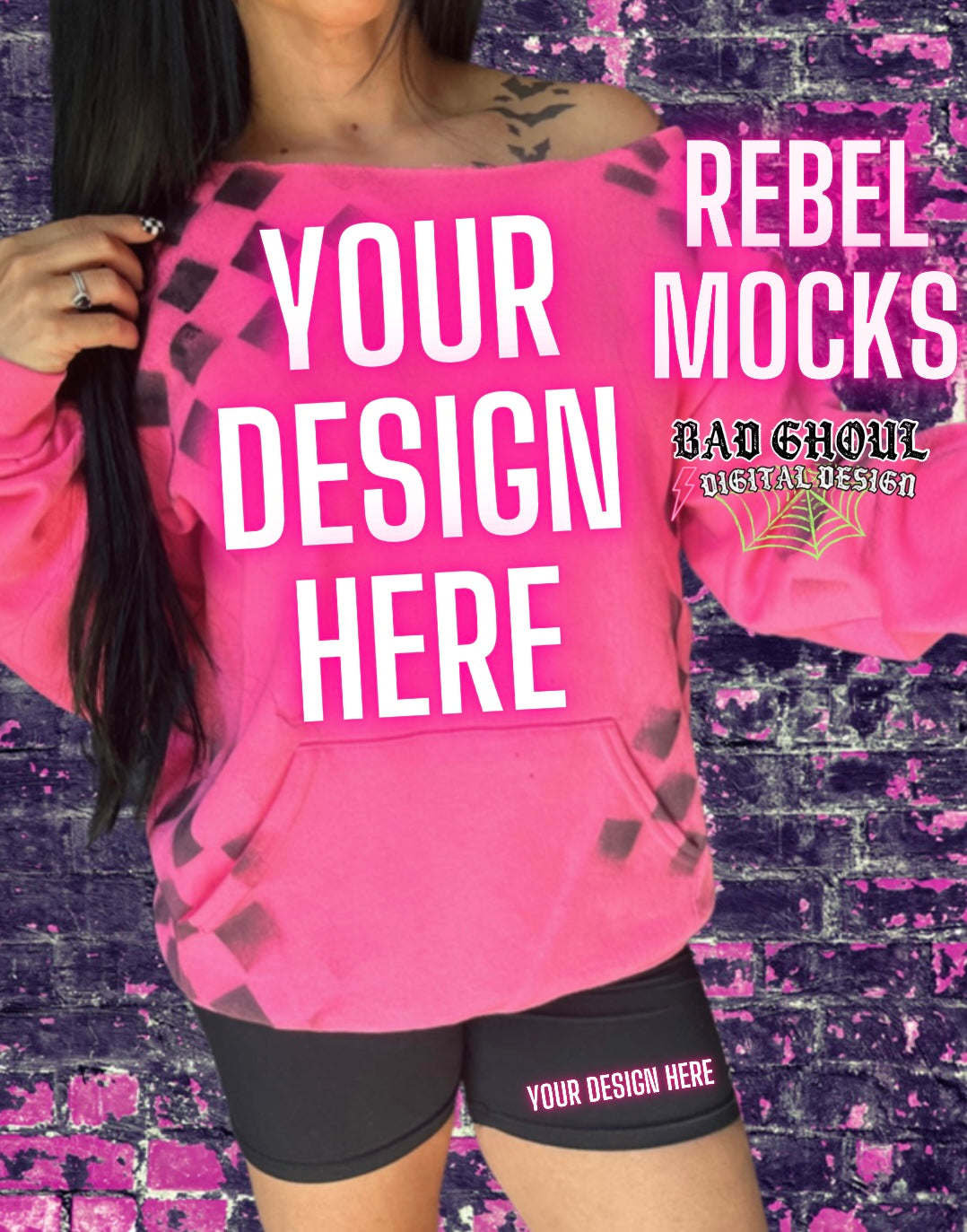 PINK and Black Checkered IRL Model Mock VIBIN