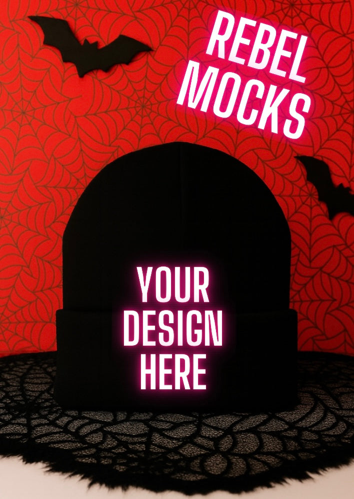 Beanie Goth Edgy Alternative Mock Up