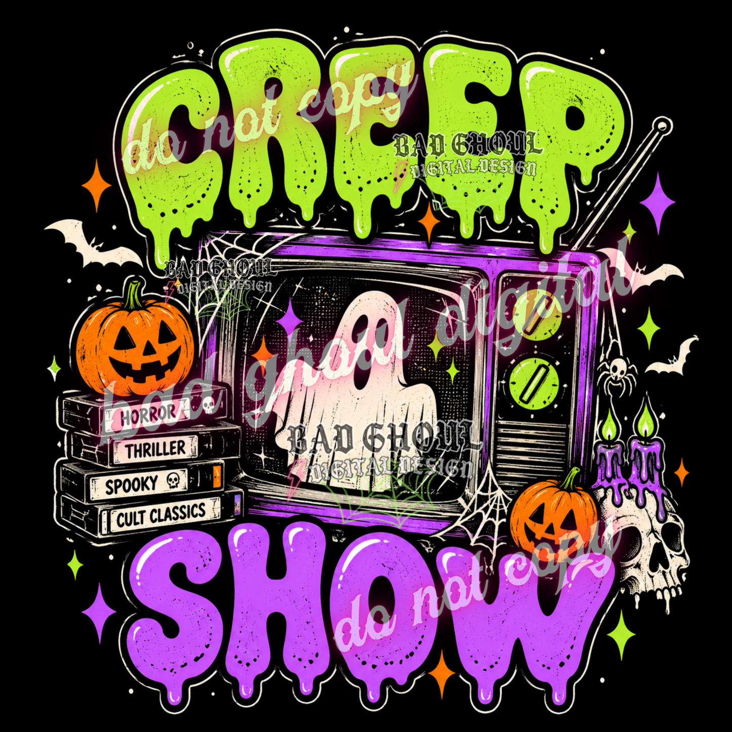 Creep Show | PNG DOWNLOAD BLACK FAB ONLY