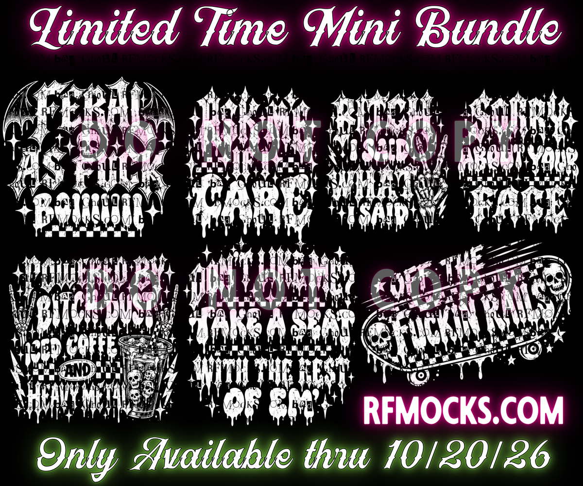 Feral | Limited Time Mini Bundle | PNG DOWNLOAD BLACK FAB ONLY
