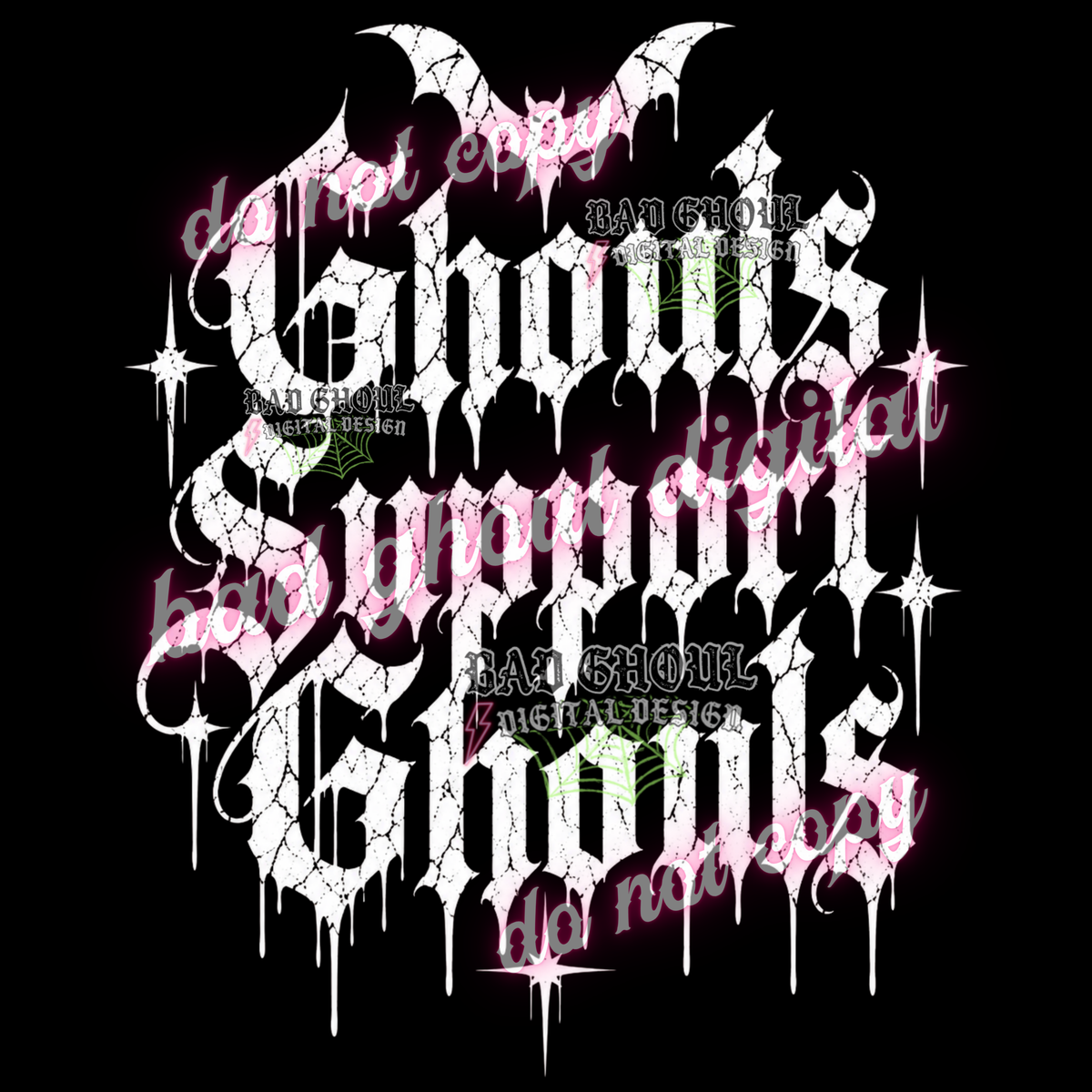 Ghouls support Ghouls (BAT) | PNG DOWNLOAD BLACK FAB ONLY