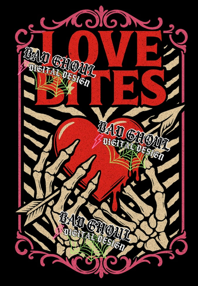 Love Bites PNG DOWNLOAD Black Fabric Only