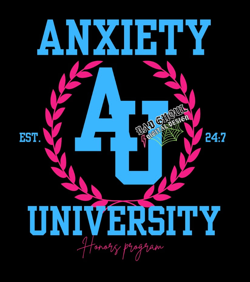 Anxiety University PNG Download With Sleeve