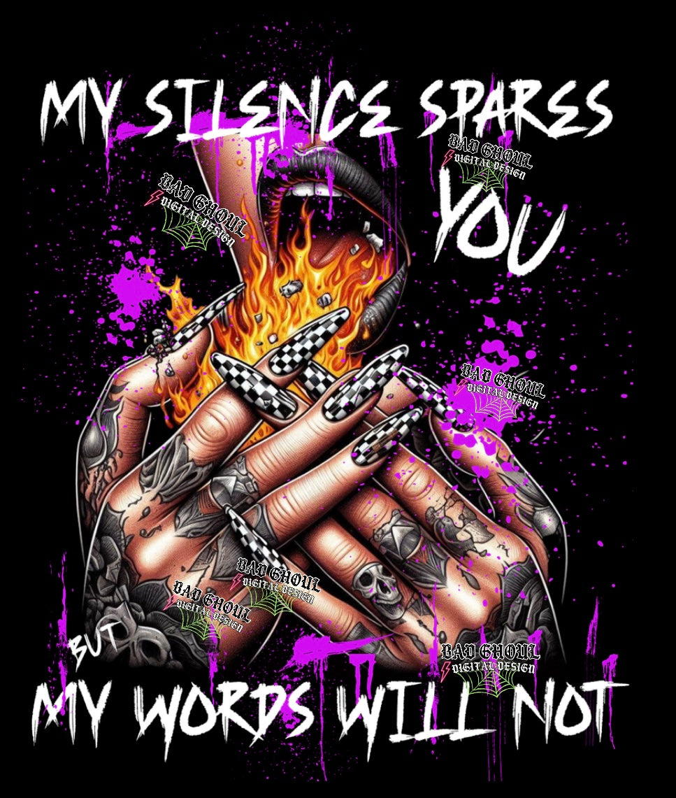 Exclusive My Silence Spares You PNG Download
