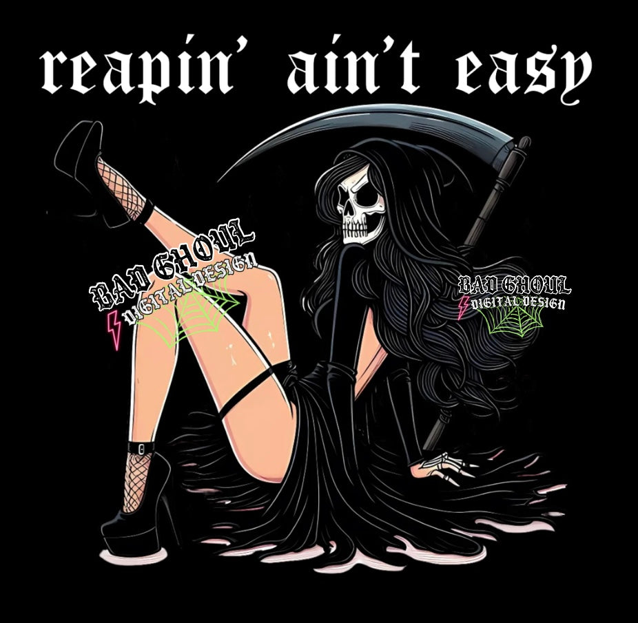 Reapin aint easy PNG Download 2 files black and white