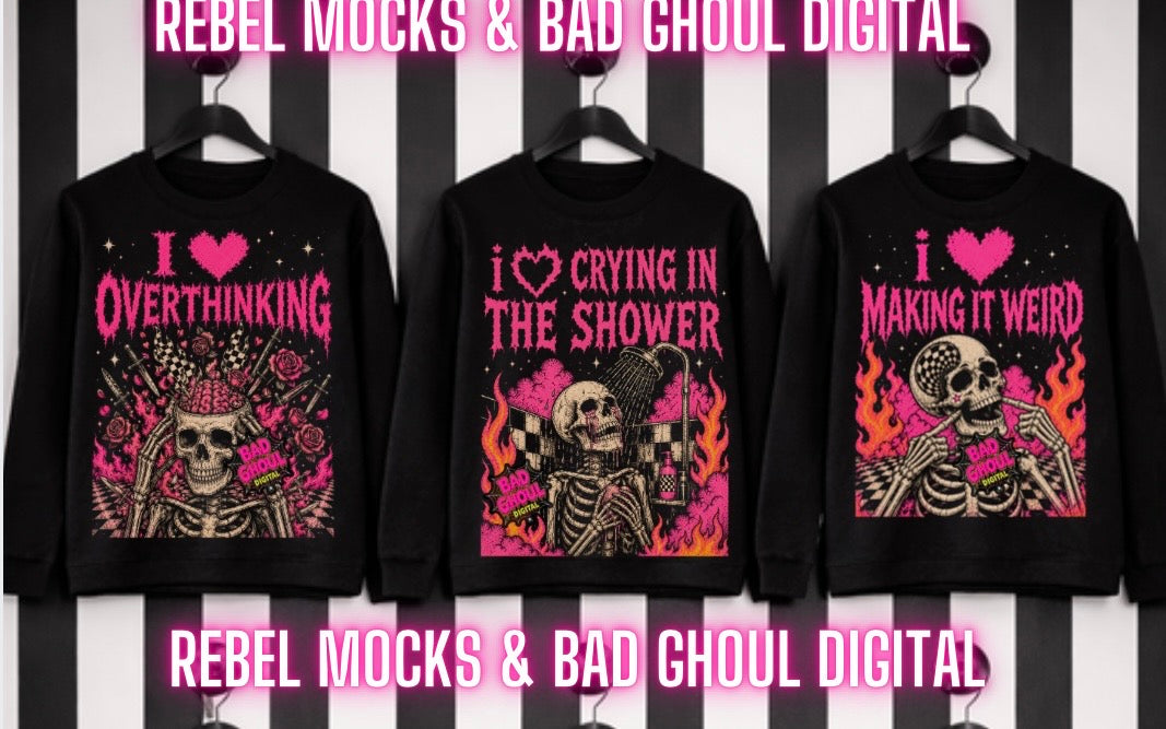I 💜 Bundle| Black Fabric|PNG DOWNLOAD
