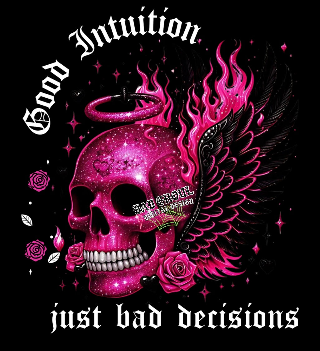 Good Intuition Download PNG DTF 2 Files black & White