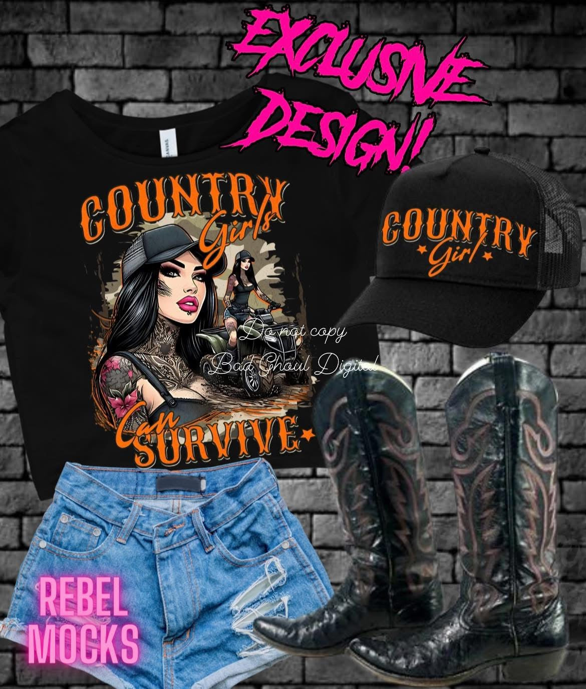 EXCLUSIVE Country Girl PNG Download
