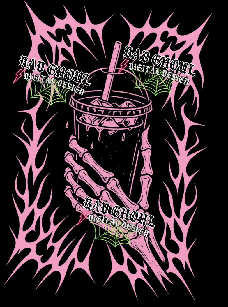 Skelly Coffee PNG DOWNLOAD Black Fab Only