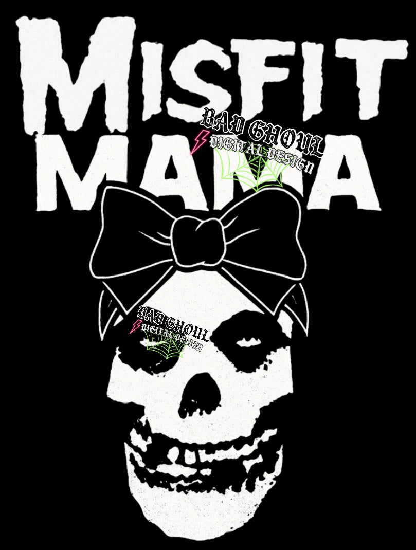Misfit Mama PNG Download black fab only