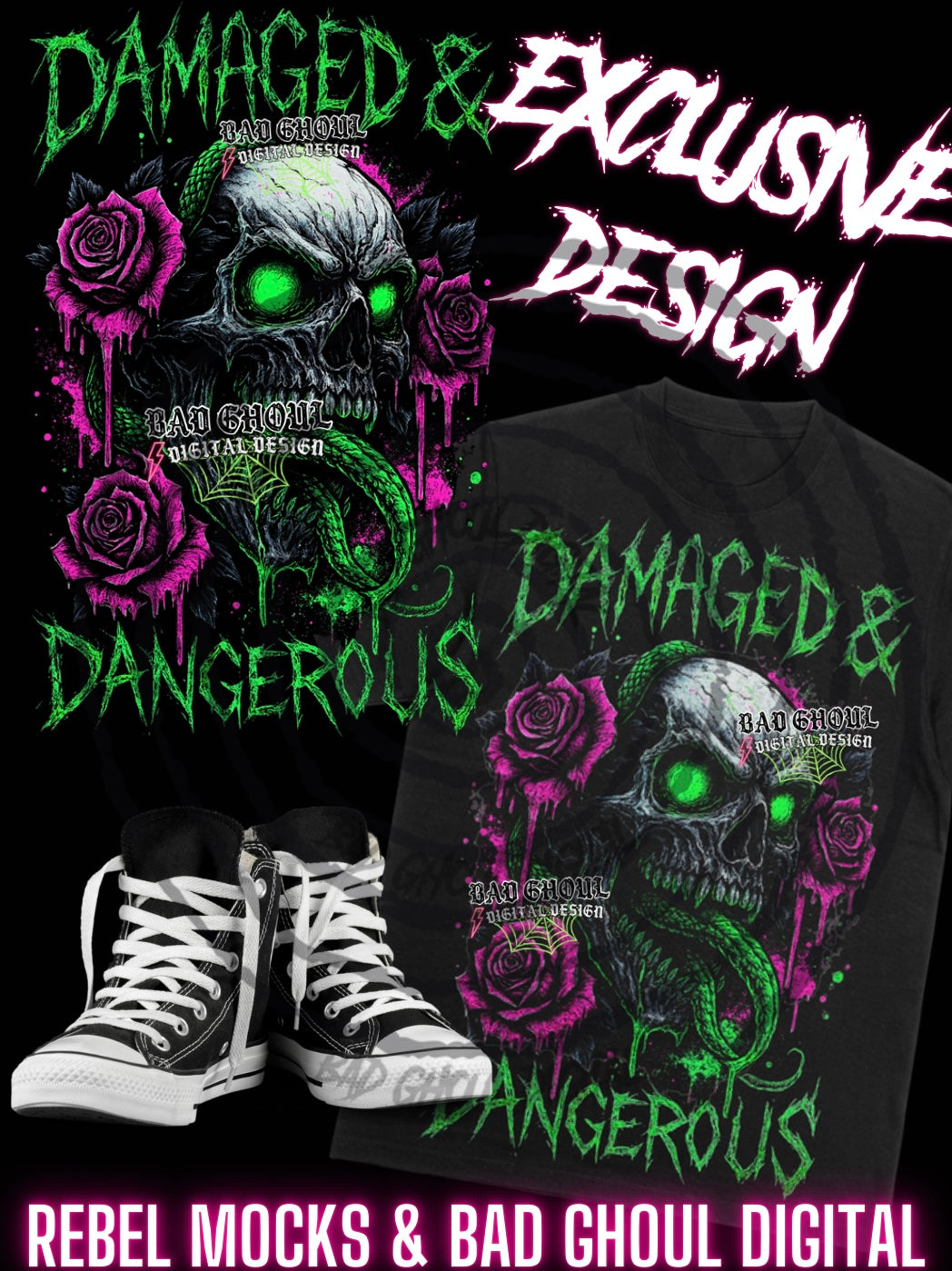 EXCLUSIVE Damaged & Dangerous Black Fabric Only PNG Download