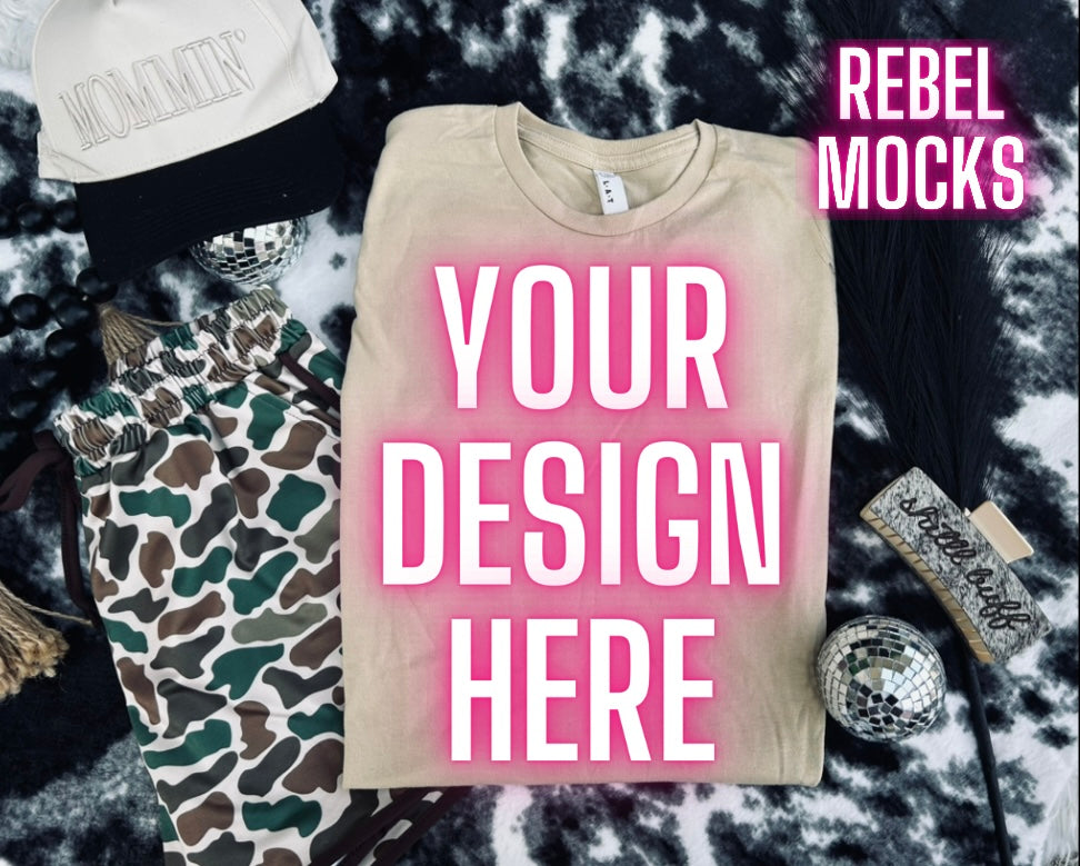 LAT Natural Trendy Mock Up Flat Lay