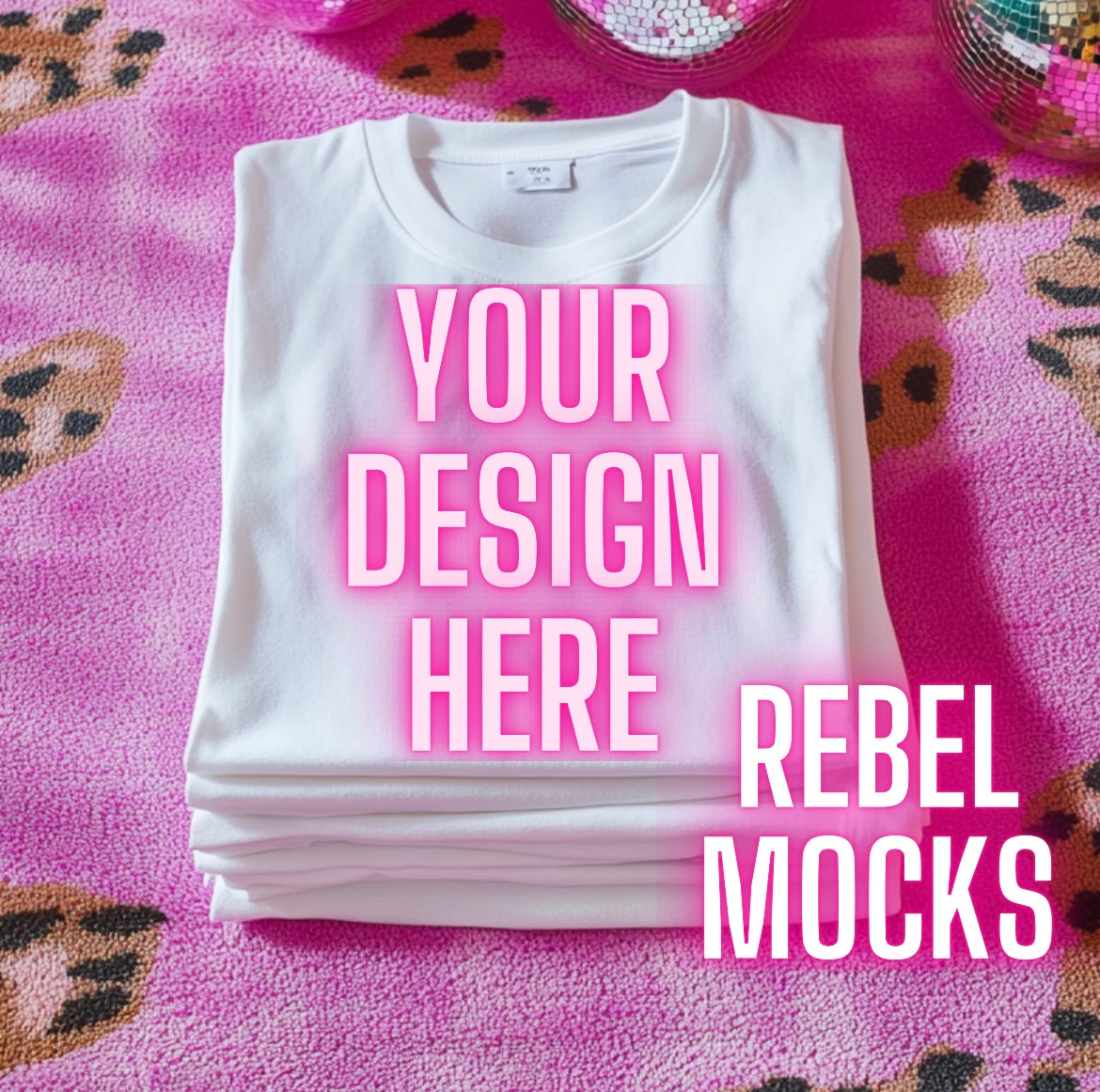 White Tee Trendy Flat Lay Mock Up