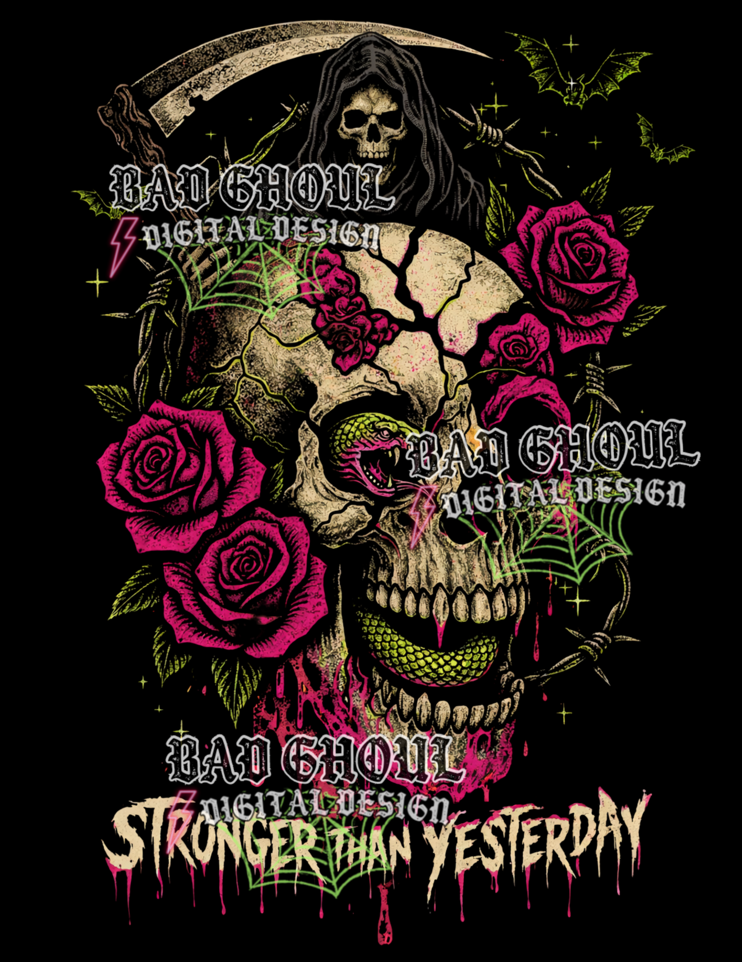 Stronger than yesterday | PNG DOWNLOAD BLACK FAB ONLY