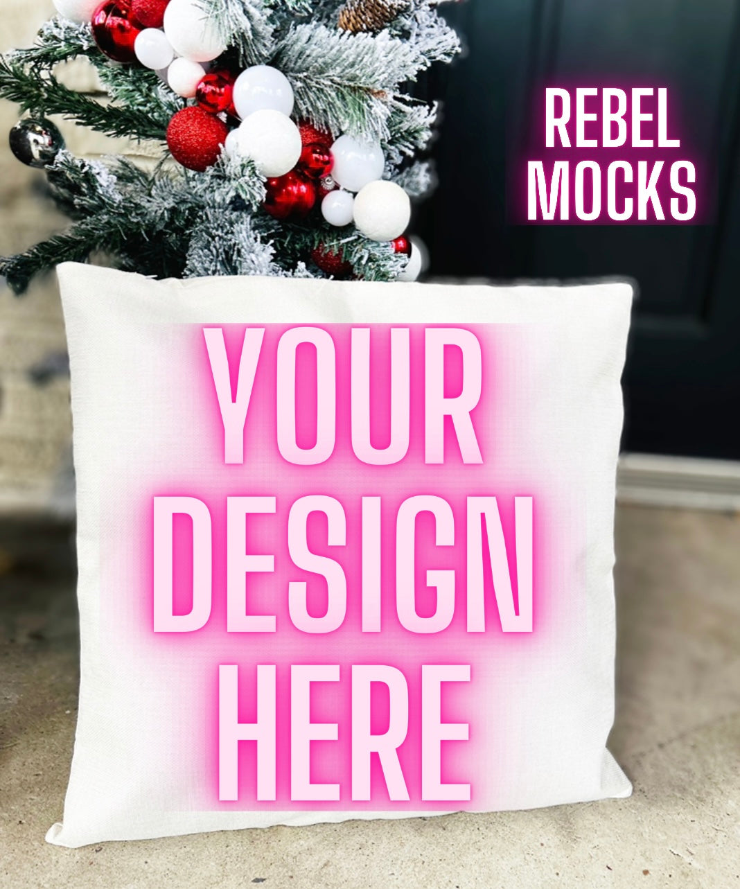 Holiday Throw Pillow Mock Up Bundle TRENDING VIBES