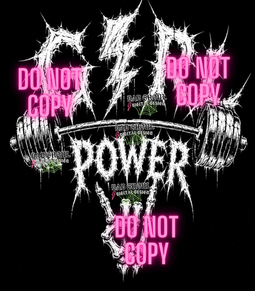 Girl power| PNG DOWNLOAD | Black Fabric Only
